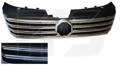 Решетка Радиатора С Хром Серый Металлик Ребрами VW PASSAT 11-15 EUR (B7) P-026115 фото