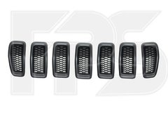 Решетки Радиатора Комплект 7 Штук (Черная/Серый) JEEP CHEROKEE 19- P-011042 фото