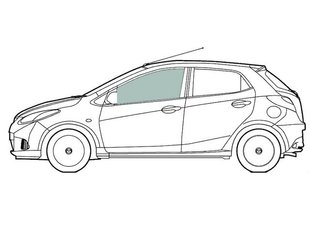 Скло передніх дверей ліве Форд Фокус 1 Ford Focus I (Хетчбек 5-х Дв) (1998-2004) 103017-EU фото