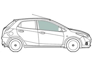 Скло передніх дверей праве Опель Вектра Б Opel Vectra B (Хетчбек 5-х Дв) (1995-2002) 109868-CH фото