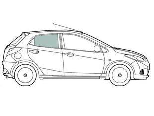 Скло задніх дверей праве Опель Вектра А Opel Vectra A (Хетчбек 5-х Дв) (1988-1995) 109673-CH фото