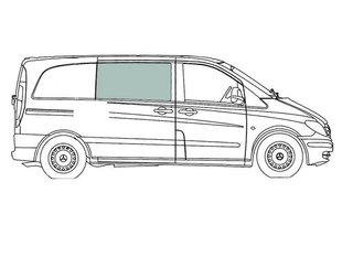 Скло задніх дверей праве Опель Мерива А Opel Meriva A (Минивен 5-х Дв) (2002-2010) 109990-CH фото