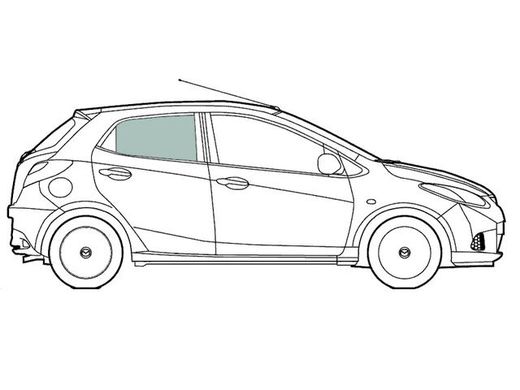 Скло задніх дверей праве Опель Вектра Б Opel Vectra B (Хетчбек 5-х Дв) (1995-2002) 109870-CH фото