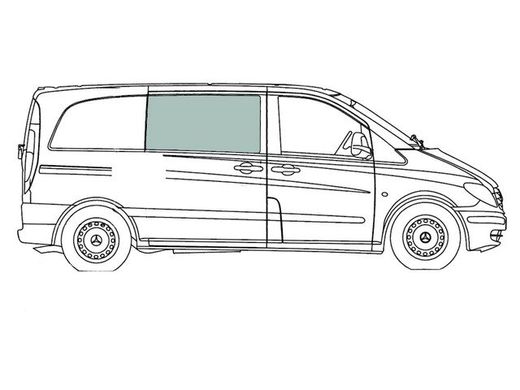 Стекло задней двери правое Opel Meriva A (Минивен 5-х Дв) (2002-2010) 109990-CH фото