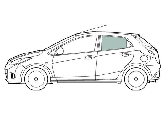 Стекло задней двери левое Toyota Auris (Хетчбек 5-х Дв) (2007-2012) 114231-CH фото