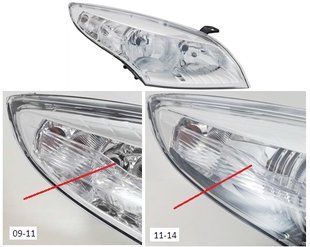 Фара Левая (Эл) Хром RENAULT MEGANE 09-14 (III) P-019793 фото