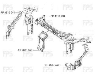 Панель Передняя Верхняя Средняя MERCEDES W211 06-09 (E-CLASS) P-013967 фото