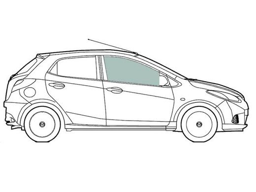 Скло передніх дверей праве Форд Мондео Ford Mondeo (Хетчбек 5-х Дв) (2000-2007) 103067-CH фото