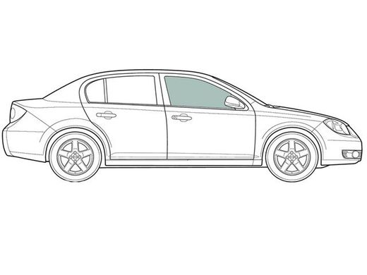 Скло передніх дверей праве Опель Вектра А Opel Vectra A (Седан 4-х Дв) (1988-1995) 109675-CH фото