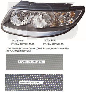Фара Правая (Эл) С Корректором HYUNDAI SANTA FE II 06-09 P-010171 фото