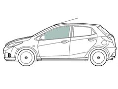 Скло передніх дверей ліве Опель Корса Е Opel Corsa E (Хетчбек 5-х Дв) (2014-) 110345-EU фото