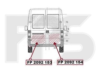 Рем Часть Двери Задней Левой Нижняя Средняя FIAT DUCATO 94-01 P-005068 фото