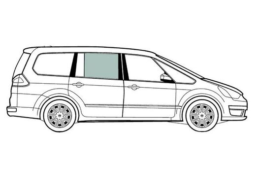 Скло задніх дверей праве Хонда ФР-В Honda FR-V (Минивен 5-х Дв) (2004-2009) 104187-CH фото