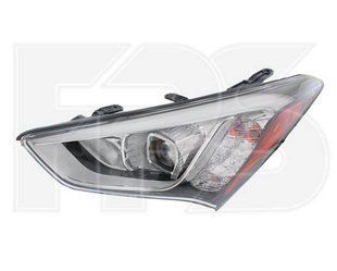 Фара Правая (Мех) (Желтая Вставка) HYUNDAI SANTA FE III 12-16 P-010276 фото