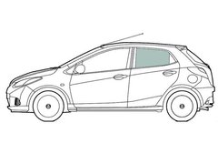 Скло задніх дверей ліве Опель Корса Е Opel Corsa E (Хетчбек 5-х Дв) (2014-) 110346-CH фото