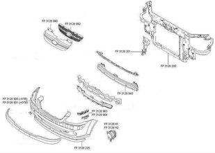 Шина Бампера Передняя Нижняя HYUNDAI GETZ 06-11 P-009734 фото