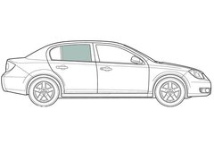 Скло задніх дверей праве Мерседес 204 Mercedes W204 C (Седан 4-х Дв) (2007-2014) 107556-CH фото