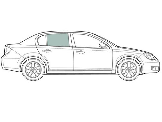 Стекло задней двери правое VW Passat B6 (Седан 4-х Дв) (2005-2014) 115786-CH фото