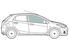 Скло передніх дверей праве Опель Корса Е Opel Corsa E (Хетчбек 5-х Дв) (2014-) 110347-CH фото