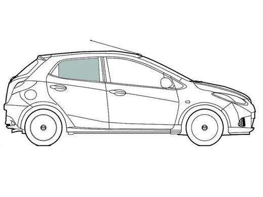 Скло задніх дверей праве Опель Корса Е Opel Corsa E (Хетчбек 5-х Дв) (2014-) 110348-EU фото