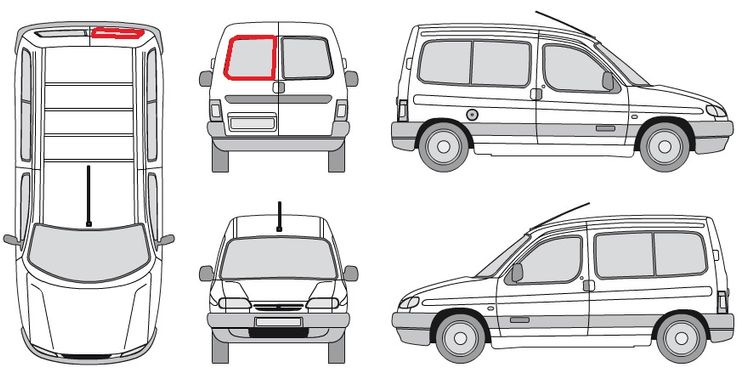Распашонка левая Peugeot Partner (Минивен) (1996-2007) 110561-CH фото