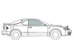 Стекло передней двери правое Honda Civic (Купе 2-х Дв) (1992-1996), Honda, Civic (Купе) (1992-1996), Боковое стекло, Civic (Купе) (1992-1996)
