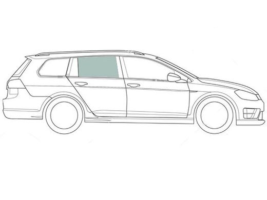 Скло задніх дверей праве Опель Омега А Opel Omega A (Комби 5-х Дв) (1986-1993) 109639-CH фото