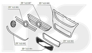 Рамка Решеток Верхней И Нижней VW TOUAREG 07-09 P-027415 фото