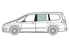 Скло задніх дверей ліве VW Touran (Минивен 5-х Дв) (2003-2014) 115575-CH фото