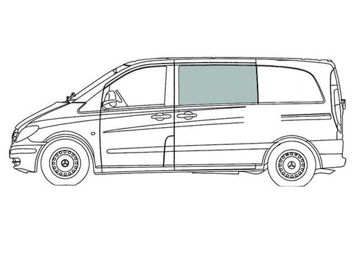 Стекло задней двери левое Opel Meriva A (Минивен 5-х Дв) (2002-2010) 109985-CH фото