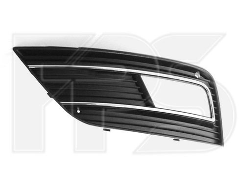 Решітка у Бампер Ліва З Хром молдингом (Крім S-Line) Audi A4 12-16 (B8) P-000373 фото