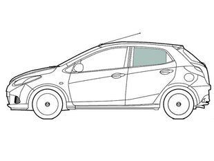 Стекло задней двери левое Chevrolet Aveo T300 (Хетчбек 5-х Дв) (2012-) 102173-CH фото
