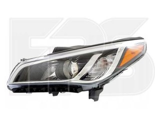 Фара Правая (Эл) Желтая Вставка Галоген (+LED) HYUNDAI SONATA 14-17 (LF) P-010588 фото