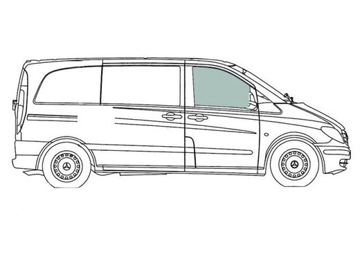 Стекло передней двери правое Opel Meriva A (Минивен 5-х Дв) (2002-2010) 109988-CH фото