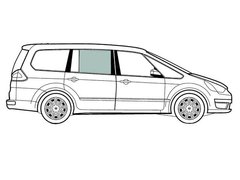 Скло задніх дверей праве VW Touran (Минивен 5-х Дв) (2003-2014) 115581-CH фото
