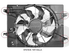 Диффузор С Вентилятором Радиатора (Один Провод) HYUNDAI TUCSON 04-13 (JM) P-010741 фото