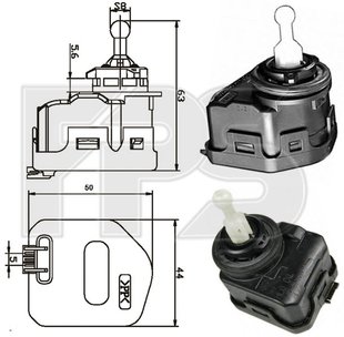 Коректор Фари (Тип HELLA) Audi A4 95-01 (B5) P-000156 фото