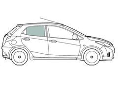 Стекло задней двери правое Renault Megane (Хетчбек 5-х Дв) (2008-), Renault, Megane (Хетчбек, Комби) (2008-2016), Боковое стекло, Megane (Хетчбек, Комби) (2008-2016)