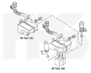 Бачок Омывателя VW GOLF VII 17-20 P-025514 фото