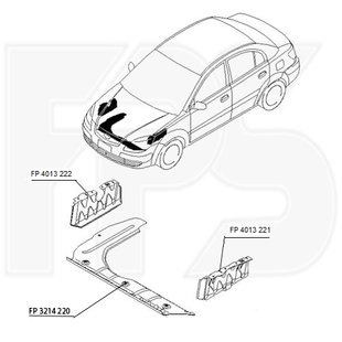 Защита Двигателя Левая (SDN) KIA RIO 06-11 P-011983 фото