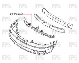 Направляющая Бампера Передняя Верхняя NISSAN MAXIMA 00-06 QX (A33) P-015641 фото