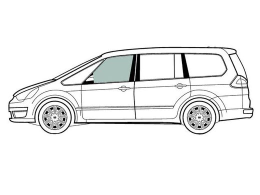 Скло передніх дверей ліве Форд Галакси Ford Galaxy (Минивен 5-х Дв) (1995-2006) 102953-EU фото