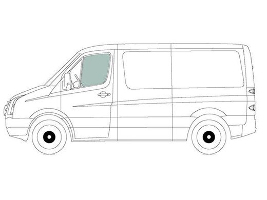 Скло передніх дверей ліве Mercedes Sprinter (Минивен 3-х Дв) (2006-) 107965-CH фото