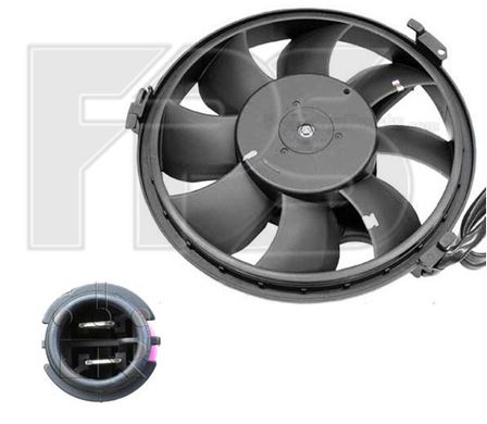 Вентилятор Радиатора (Разъём-Круглый) Audi A4 95-01 (B5) P-000160 фото