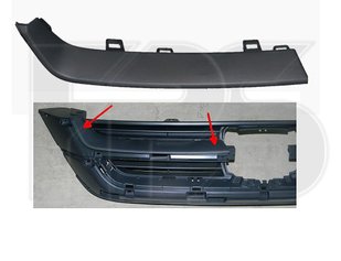 Решетка Радиатора: Накладка Решетки Верхняя Левая Черная HONDA CRV 10-12 P-008756 фото