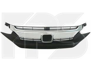 Решетка Радиатора Черный Мат С Хром Молдингом HONDA CIVIC 10 16- SDN, COUPE P-008523 фото