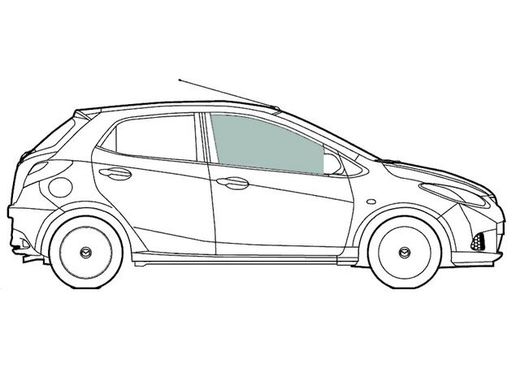 Стекло передней двери правое Mazda 3 (BM) (Хетчбек 5-х Дв) (2014-) 106952-CH фото