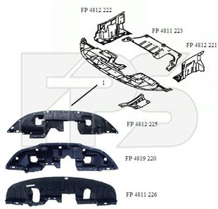 Защита Двигателя Задняя MITSUBISHI ASX 13-15 P-014334 фото