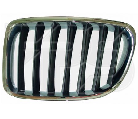 Решетка Радиатора Правая (Хром Рамка, Черные Ребра) BMW X1 (E84) 12-15 P-002059 фото