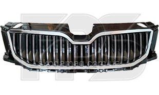 Решетка Радиатора Черные Ребра С Черной Рамкой SKODA OCTAVIA 13-17 (A7) P-021416 фото